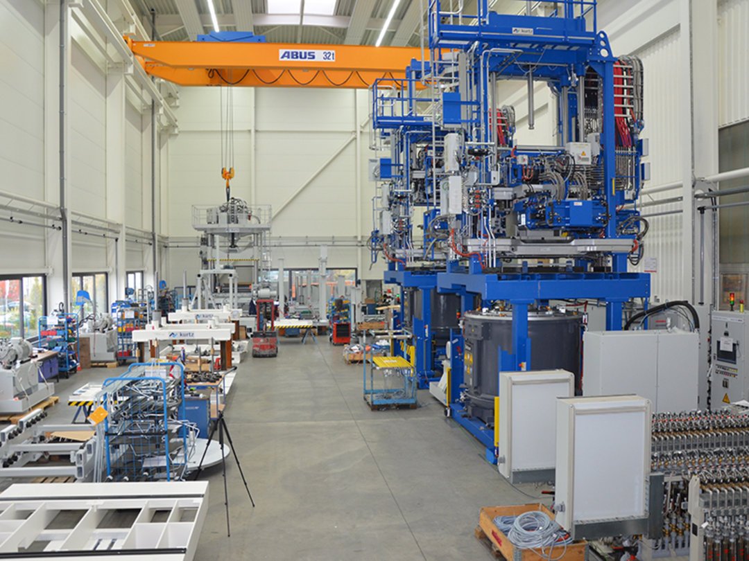 Blick in die Kurtz Maschinenfabrik am Standort Kreuzwertheim-Wiebelbach Blick in die Kurtz Maschinenfabrik am Standort Kreuzwertheim-Wiebelbach