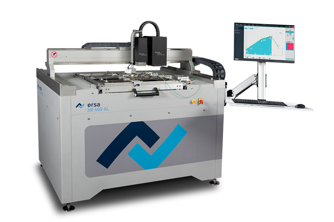 Für BIG BOARD-Rework: Mit dem Ersa HR 600 XL können Baugruppen bis zu einer Größe von 625 x 1.250 mm und BGAs mit Kantenlängen von 120 x 150 mm automatisiert verarbeitet werden