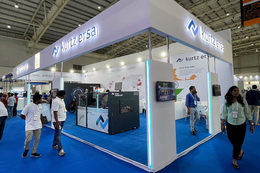 Der Ersa Messestand auf der Productronica India in Bangalore