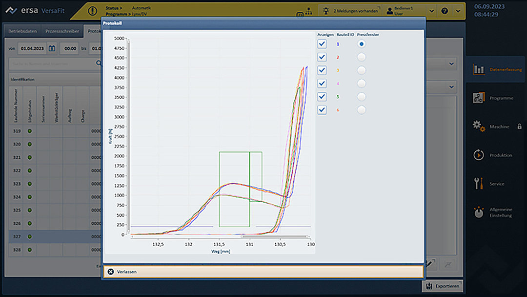 Ersa VERSAFIT Einpressanlagen - Prozesskontrolle