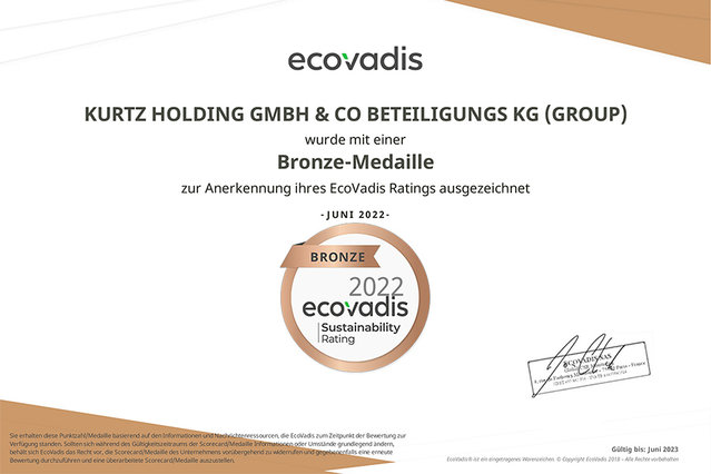 Kurtz Ersa: ESG-Rating in Bronze 