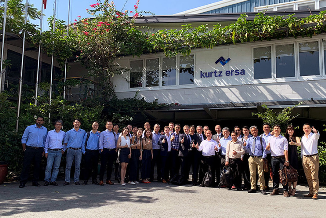 Dezember 2018: Teilnehmer des Asien-Salesmeetings am neuen Kurtz Ersa-Standort in Ho Chi Minh City