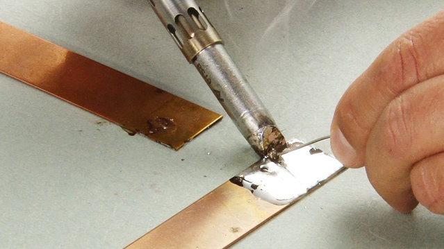Kupferbleche mit i-TOOL HIGH POWER löten Kupferbleche mit i-TOOL HIGH POWER löten