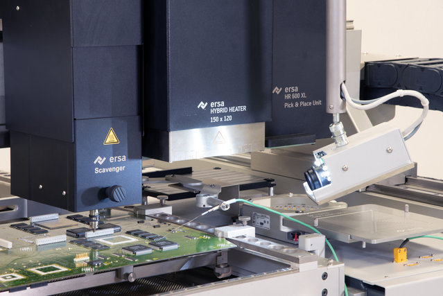 Ersa Rework-System HR 600 XL: automatische Reparatur komplexer Baugruppen bis 625 x 625 mm mit Auto-Scavenger Modul SC 600 Ersa Rework-System HR 600 XL: automatische Reparatur komplexer Baugruppen bis 625 x 625 mm mit Auto-Scavenger Modul SC 600