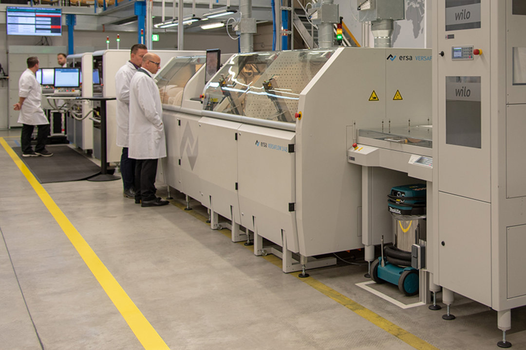 Die Ersa VERSAFLOW 3/45 in der Wilo-Elektronikfertigung