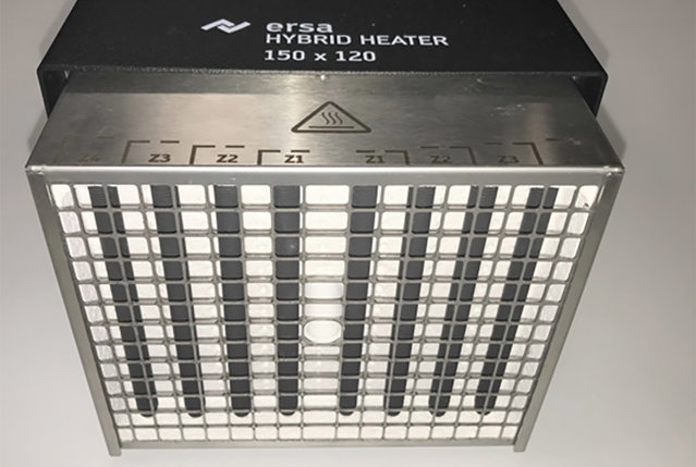 Der XL-Heizkopf des Ersa HR 600 XL eignet sich für Bauteile bis zu 150 x 120 mm Kantenlänge oder zum gleichzeitigen Aus- oder Einlöten von zwei BGA-Bauteilen