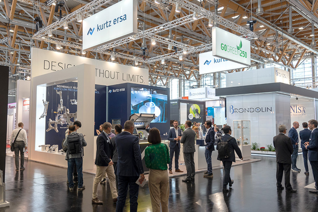 Kurtz Messestand vor Ort auf der EUROGUSS in Nürnberg