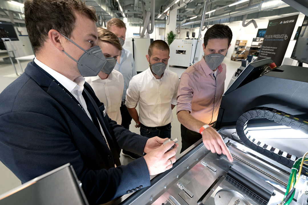 Ebenfalls Teil der Hausmesse: Der Alpha 140, der für neue Möglichkeiten im metallischen 3D-Druck steht