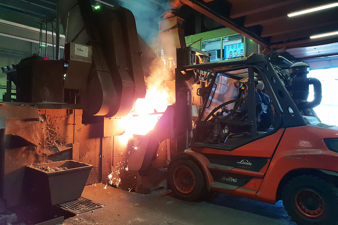Letzter Abstich in der Kurtz Eisenguss GmbH & Co. KG