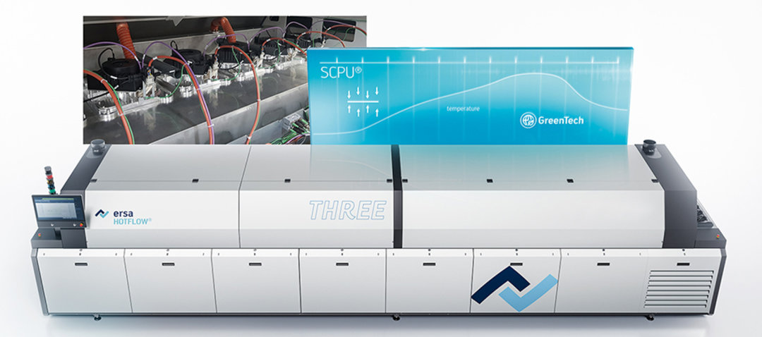 Ersa HOTFLOW THREE: senkt Energieverbräuche! Ersa HOTFLOW THREE bietet einzigartige Effizienz durch exklusive Motoren- und Steuereinheit