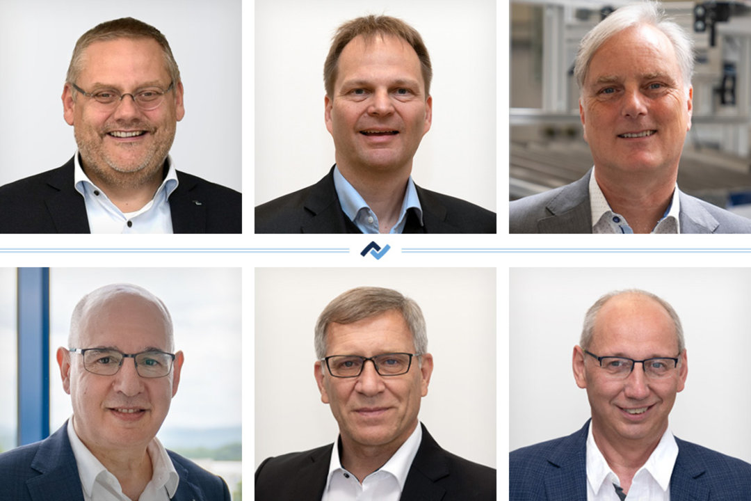 Von links im Uhrzeigersinn: Thomas Mühleck, Michael Fischer, Hubert Baren, Albrecht Beck, Bernd Schenker, Andrea Carta Von links im Uhrzeigersinn: Thomas Mühleck, Michael Fischer, Hubert Baren, Albrecht Beck, Bernd Schenker, Andrea Carta