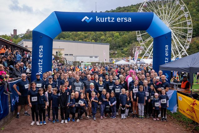 Starke Beteiligung beim Wertheimer Messelauf 2024: das sportliche Läufer-Team von Kurtz Ersa