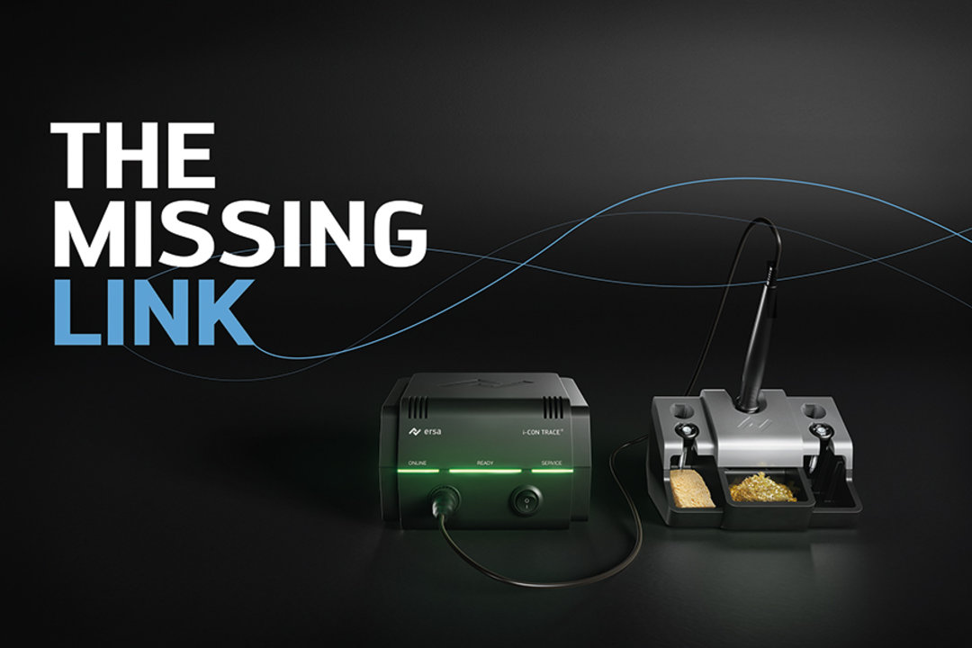 Bestens connected: Mit der i-CON TRACE wird die Lücke in puncto Nachverfolgbarkeit beim Handlöten in der industriellen Elektronikproduktion endlich geschlossen. Die IoT-Lötstation überzeugt mit einzigartigem Bedienkonzept, bester Performance und niedr Bestens connected: Mit der i-CON TRACE wird die Lücke in puncto Nachverfolgbarkeit beim Handlöten in der industriellen Elektronikproduktion endlich geschlossen. Die IoT-Lötstation überzeugt mit einzigartigem Bedienkonzept, bester Performance und niedrigen