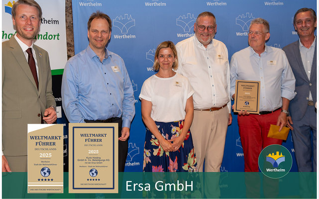 Ersa GmbH: Ausgezeichnet mit dem Siegel "Weltmarktführer 2025"