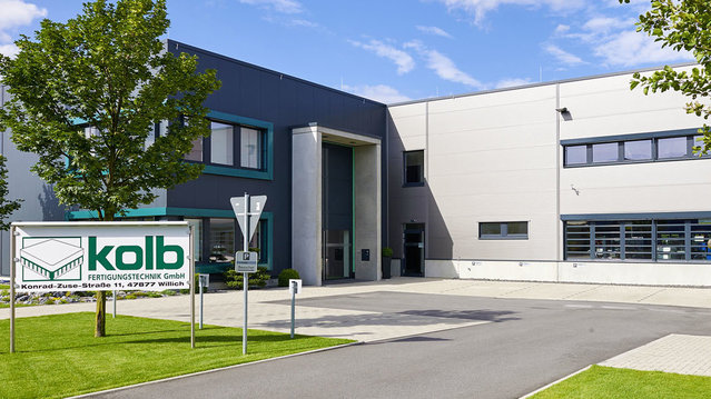 Der erweiterte Bau der Kolb Fertigungstechnik mit 3300 m² Produktionsfläche