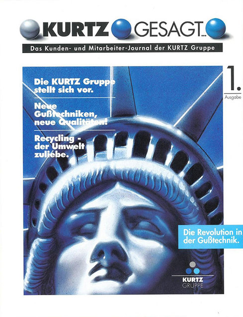 Erstausgabe des Kurtz Ersa-Kundenmagazins, das anfangs unter dem Titel „Kurtz gesagt“ erschien