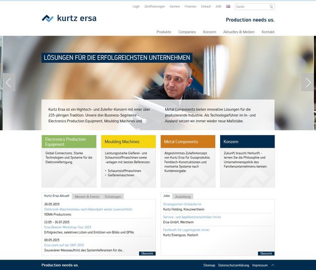 Kurtz Ersa-Website