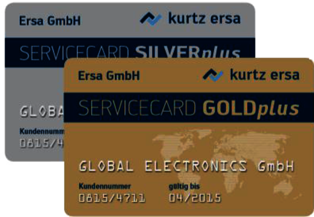 Rundum sorglos mit der Ersa SERVICECARD in Silber oder Gold